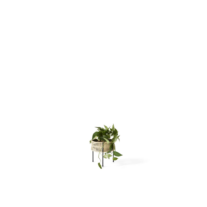 Audo Copenhagen Umanoff plantenbak Ø27 zwart|rattan