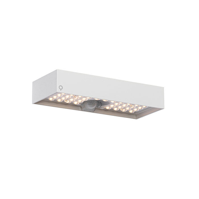 QAZQA Buiten wandlamp wit met dimlicht en sensor op solar - Kayo