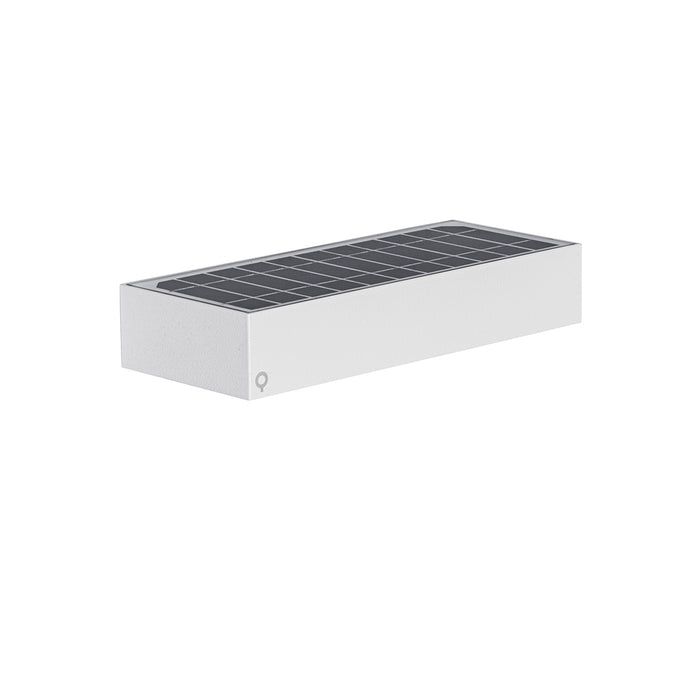 QAZQA Buiten wandlamp wit met dimlicht en sensor op solar - Kayo