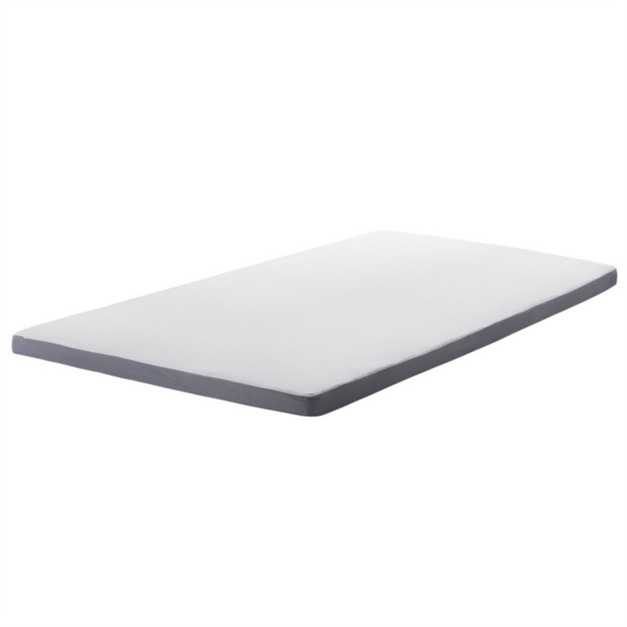 Beliani - COMFY - Matrastopper - Grijs 90 x 200 cm - Polyester