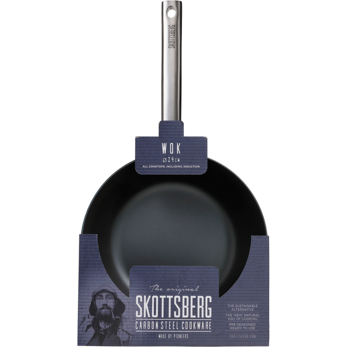 Skottsberg - Carbon Steel - Wokpan - Plaatstaal -24 cm