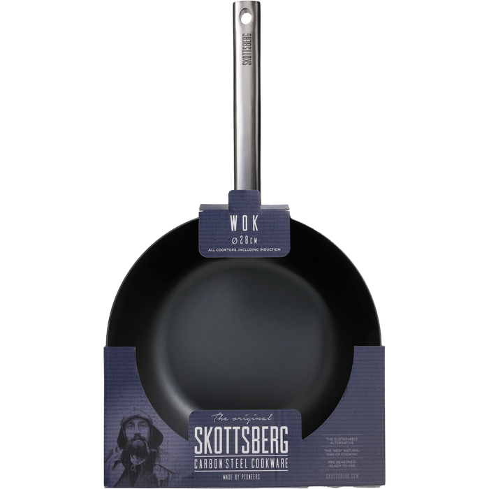 Skottsberg - Carbon Steel - Wokpan - Plaatstaal -28 cm