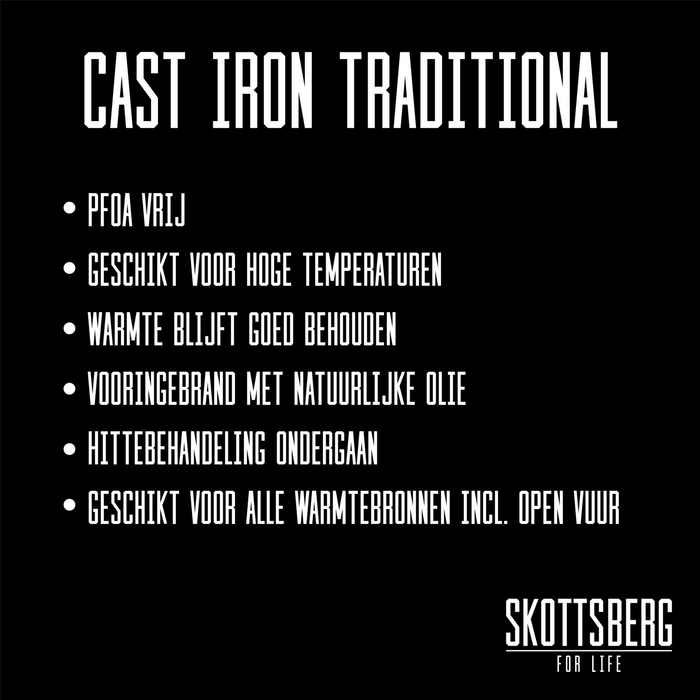 Skottsberg - Cast Iron - Hapjespan - Gietijzer - Inductie -31,5 cm