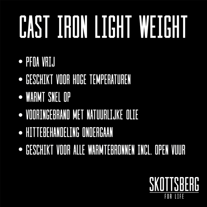 Skottsberg - Cast Iron - Koekenpan - Gietijzer - Inductie -28 cm