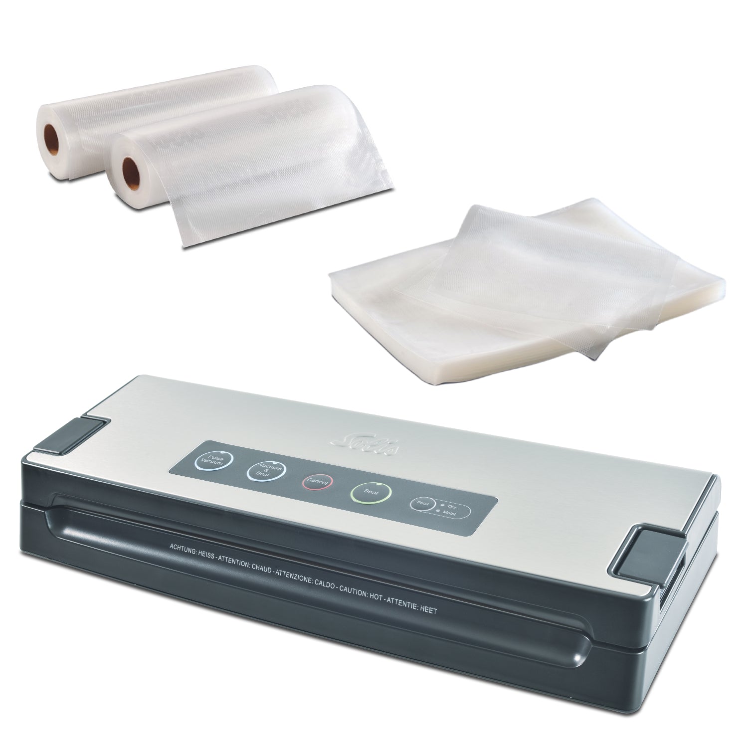 Solis Vac Premium 574 Vacumeermachine + 2 Vacuümollen + 50 Zakken