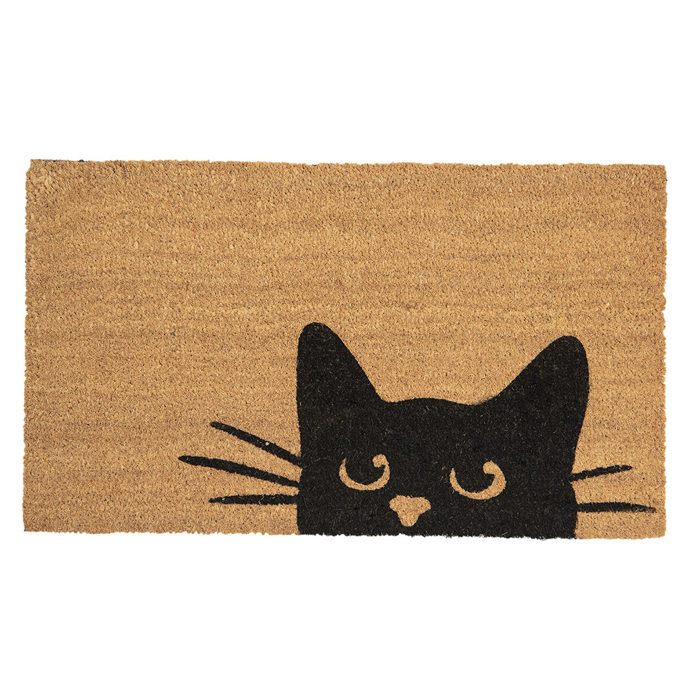 Clayre & Eef Deurmat 75x45 cm Bruin Kokos Kat