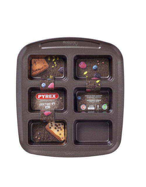 Pyrex - Bakplaat voor 6 Mini Cakevormpjes - Pyrex | Asimetria