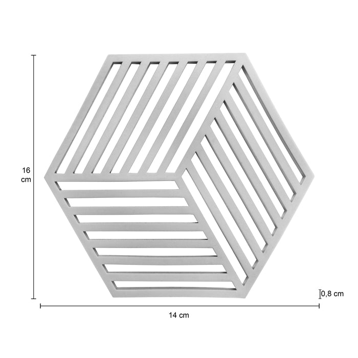 Krumble Pannenonderzetter Hexagon - Grijs - Set van 3