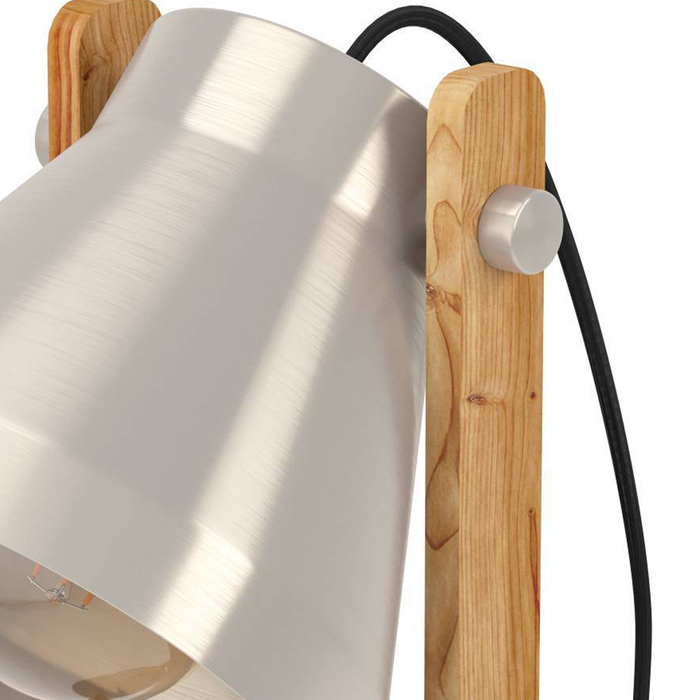 EGLO Cawton Tafellamp - E27 - 38 cm - Grijs|Bruin - Hout