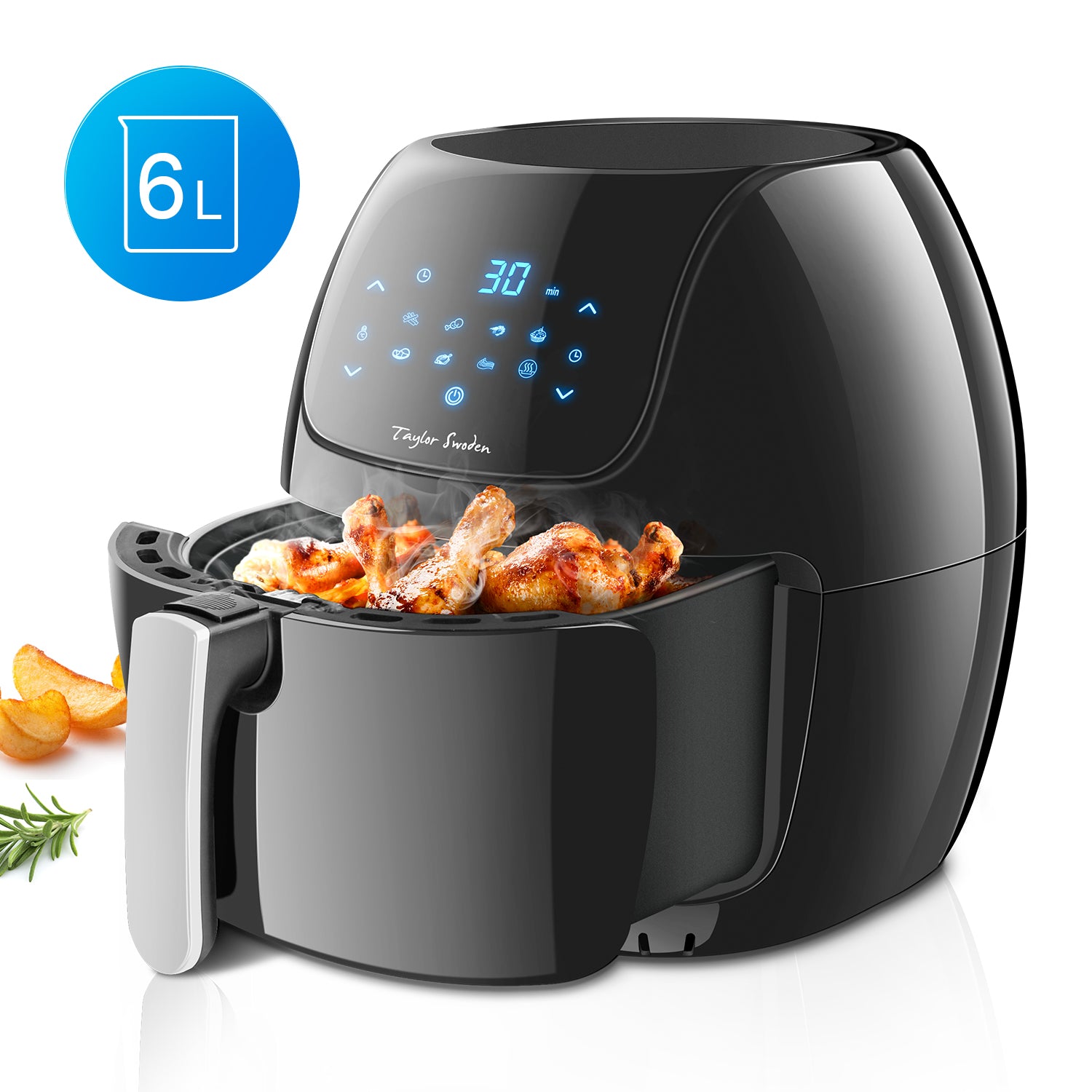 Taylor Swoden Sunbeam - Airfryer XXL - Hetelucht friteuse - Zwart