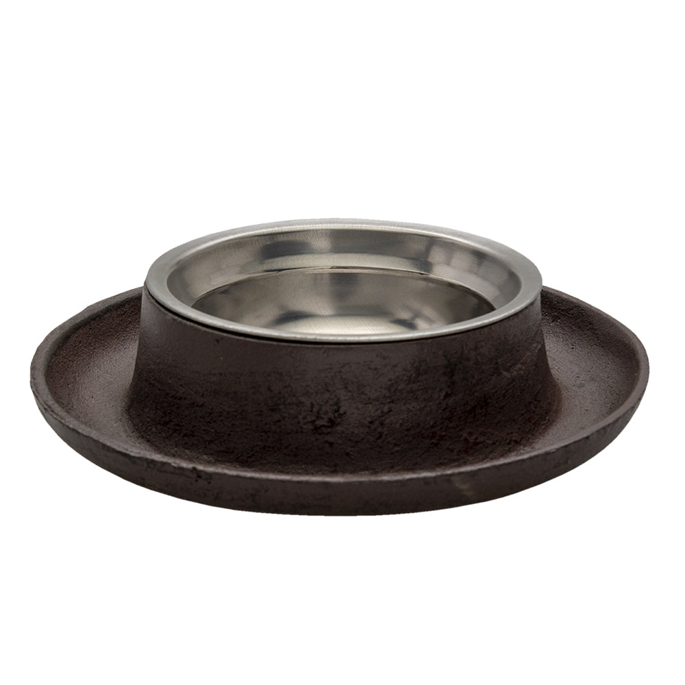Clayre & Eef Voerbak hond Ø 22x5 cm Bruin IJzer