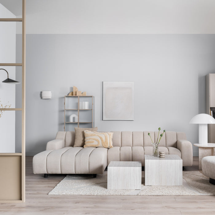 by fonQ Cloud Hoekbank met Chaise Longue Links - Beige