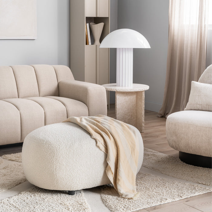 ferm LIVING Mineral Sculptural Bijzettafel - Bianco Curia