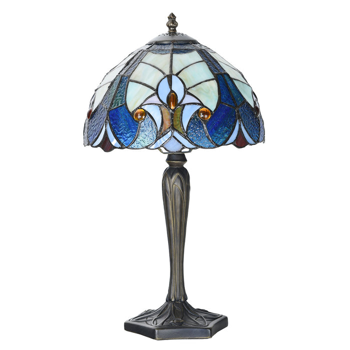 Lumilamp Tiffany Tafellamp Ø 25x40 cm Blauw Glas