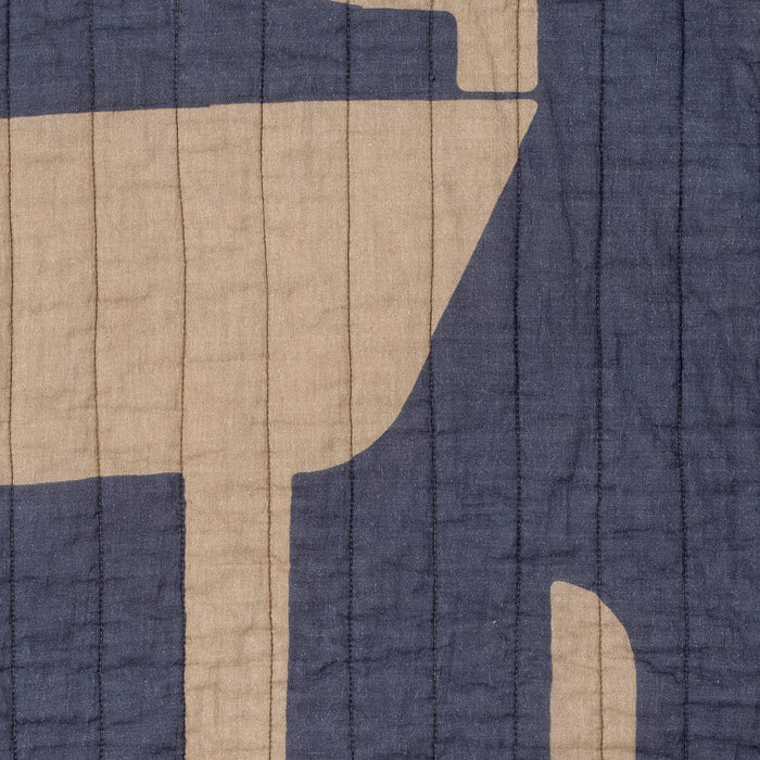 Bloomingville Roosi Plaid - 150 x 130 cm - Blauw