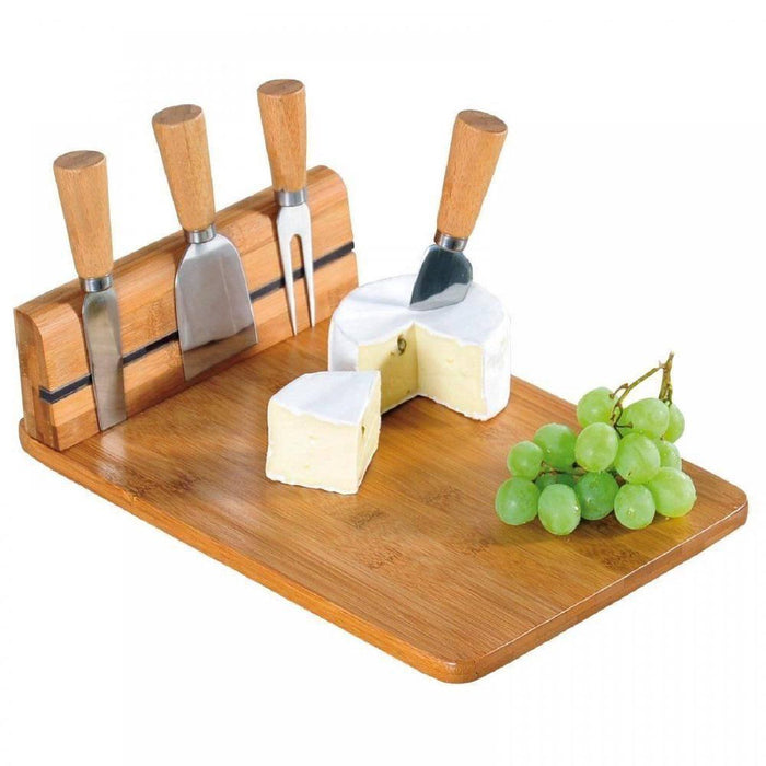 Excellent Houseware Kaasmessenstandaard met bamboe plank