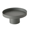CASA DI ELTURO Decoratief Tray op voet – Grijs – Metaal – Ø 25 x H 12