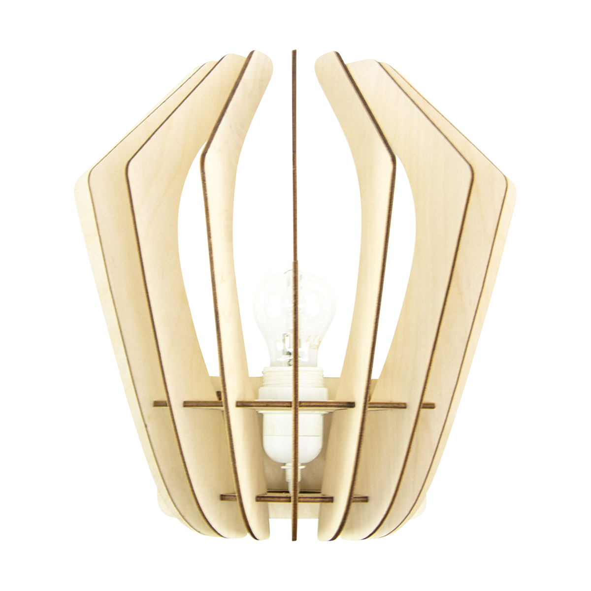 Bomerango Wall Spin houten muurlamp small - met wit koordset