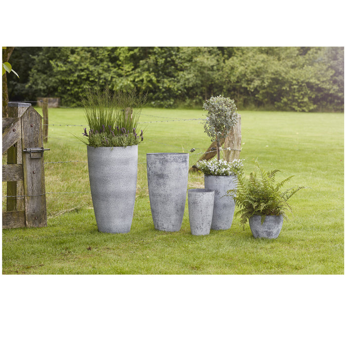 Ter Steege Bloempot schaal - kunststof - grijs - D25xH12 cm