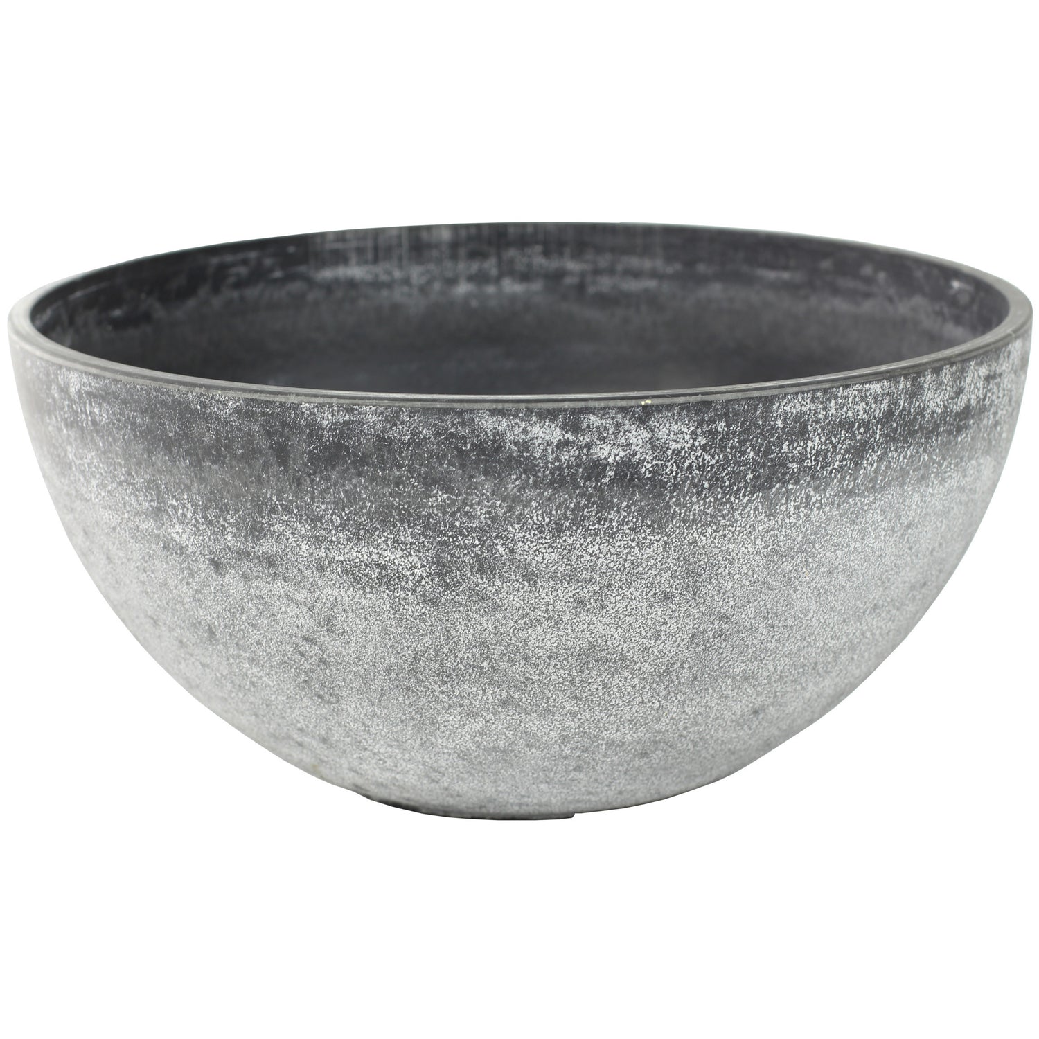 Ter Steege Bloempot schaal - kunststof - grijs - D35xH17 cm