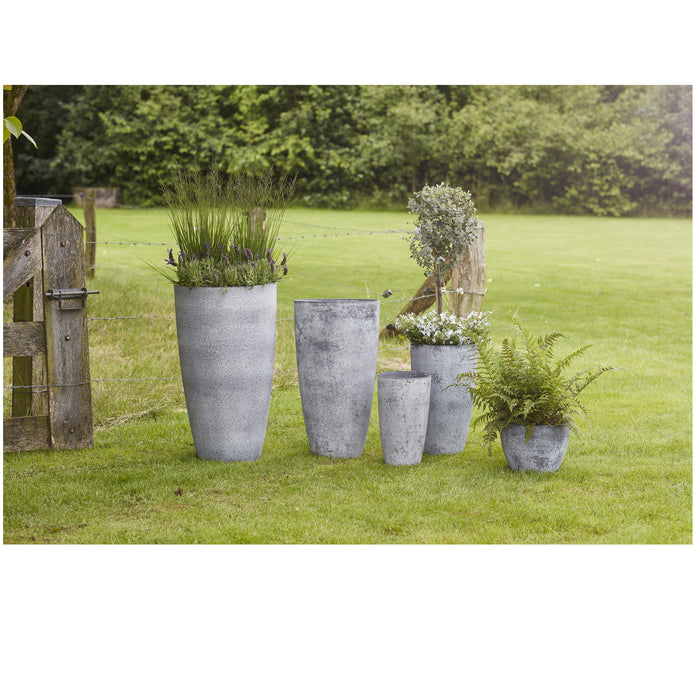 Ter Steege Bloempot schaal - kunststof - grijs - D35xH17 cm