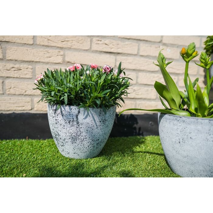 Ter Steege Plantenpot - betongrijs - kunststof - 29 x 22 cm