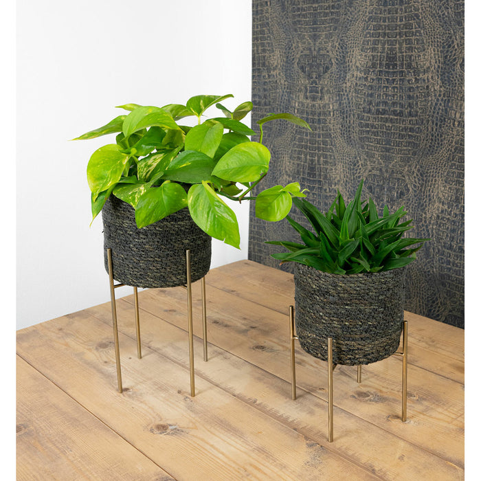Ter Steege Bloempot plantenstandaard|verhoger - goud - H16 x B17 cm