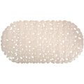 MSV Douche|bad anti-slip mat badkamer - pvc - beige - 35 x 68 cm