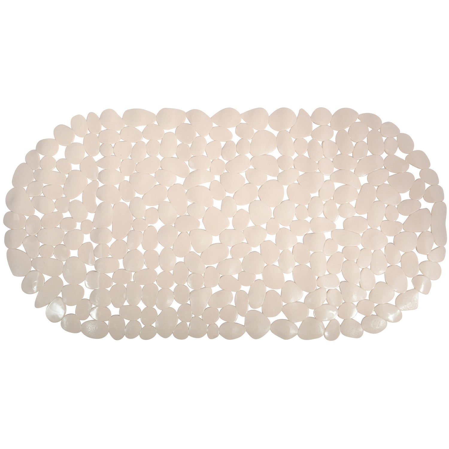 MSV Douche|bad anti-slip mat badkamer - pvc - beige - 35 x 68 cm