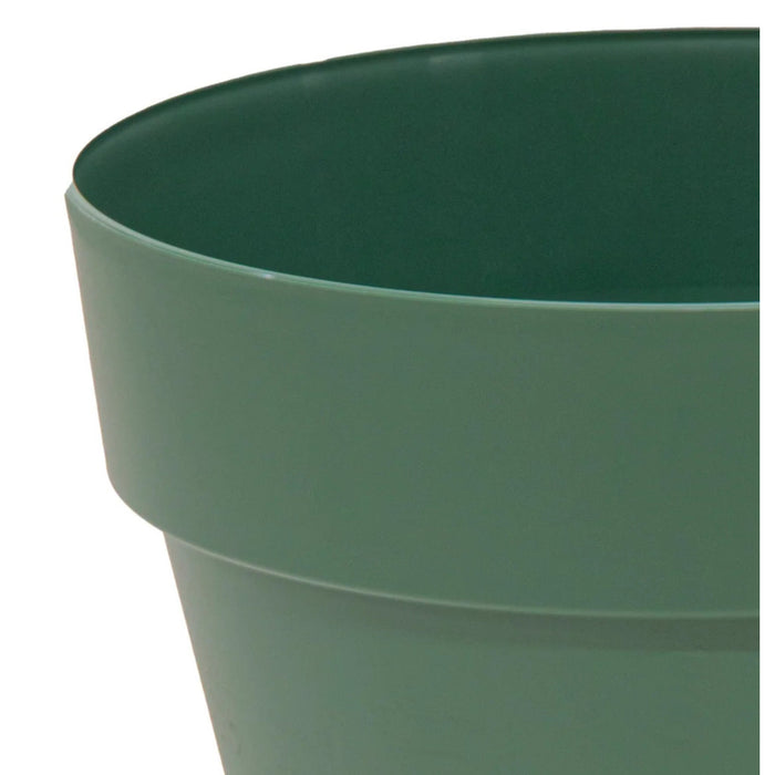 Mega Collections Plantenpot|bloempot - kunststof - donkergroen - D20 c