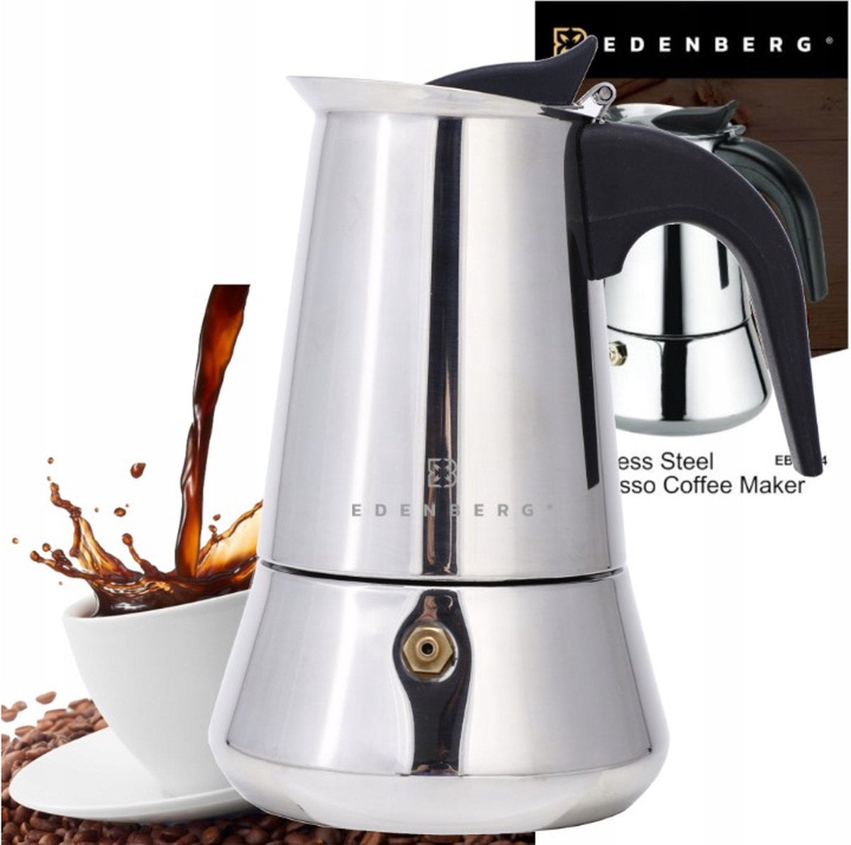 Edenberg Classic Line - Percolator - Koffiemaker 6 kops - Espresso