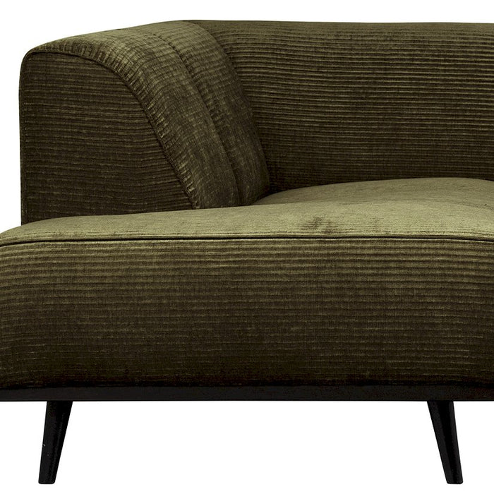 WOOOD Statement Hoekbank Links - Ribstof - Warm Green