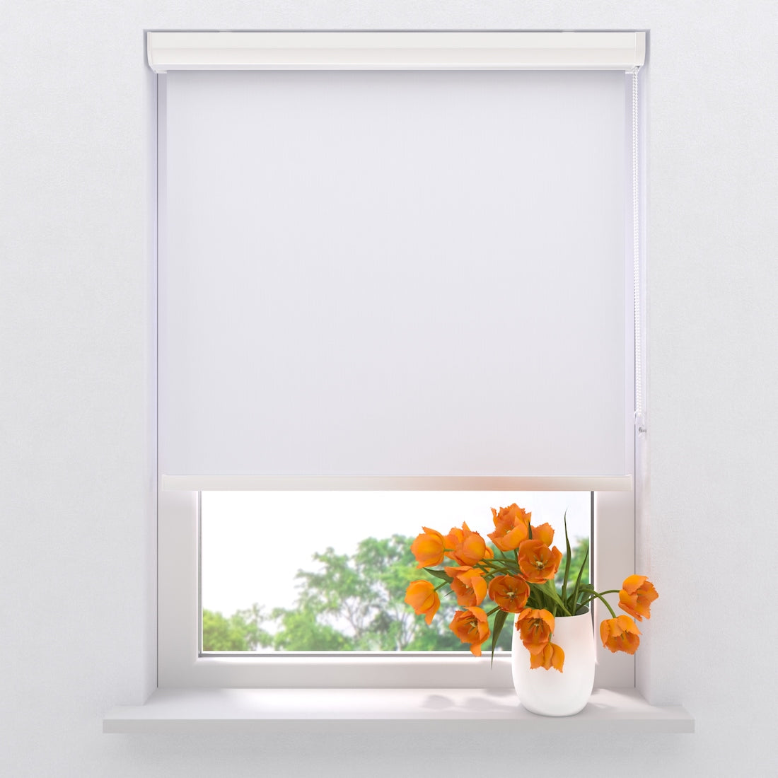Rolgordijn Cassette Pure Verduisterend Bright White 45 x 175 cm