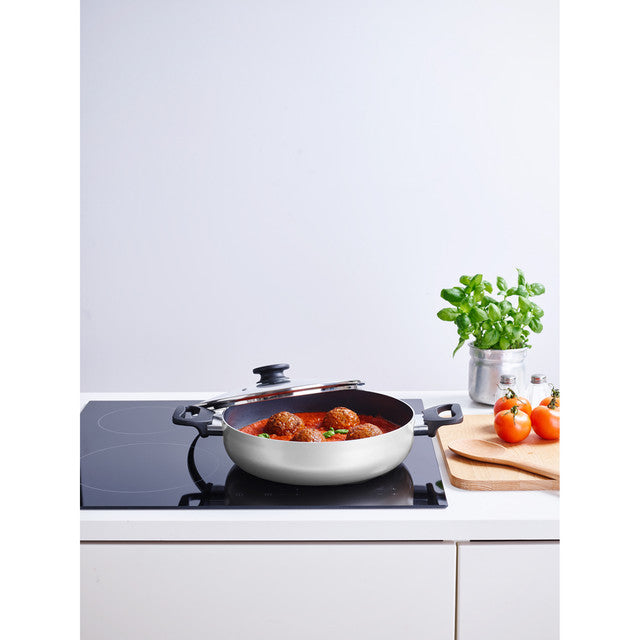 Brabantia Indu+ Hapjespan, 28 cm, anti-aanbaklaag