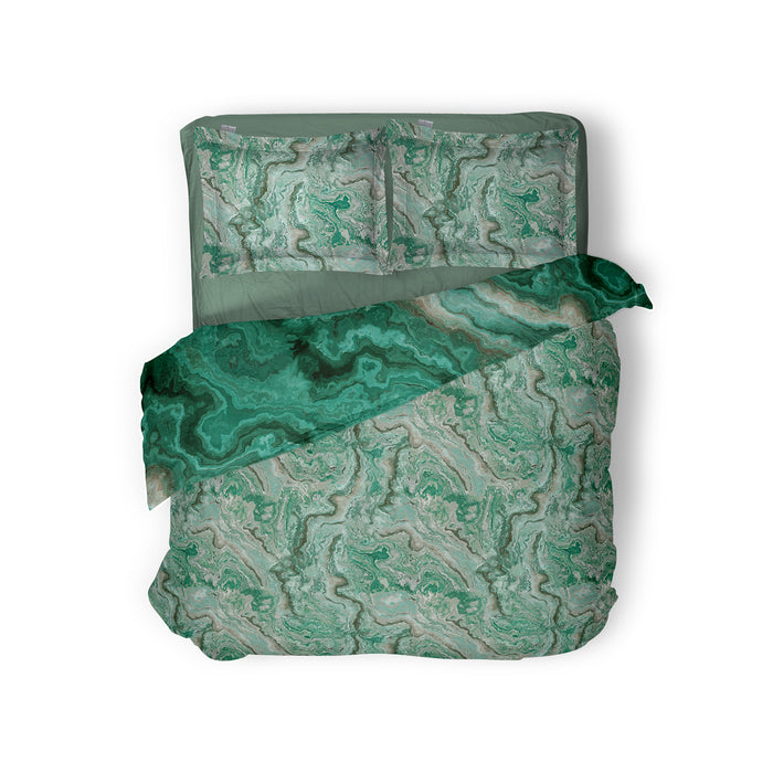LINNICK Dekbedovertrek katoen Quartz Shards - green