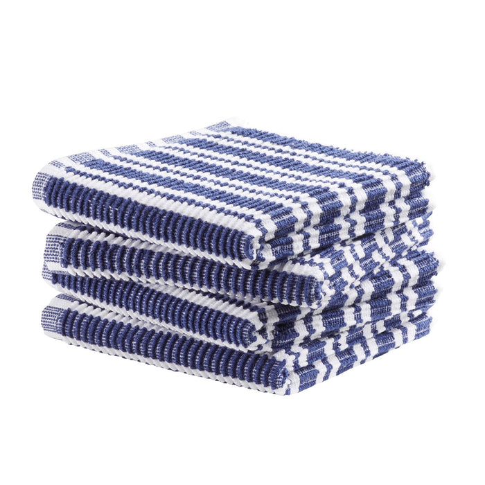 DDDDD vaatdoek Basic Clean - 30x30cm - Blauw gestreept - 4 stuks