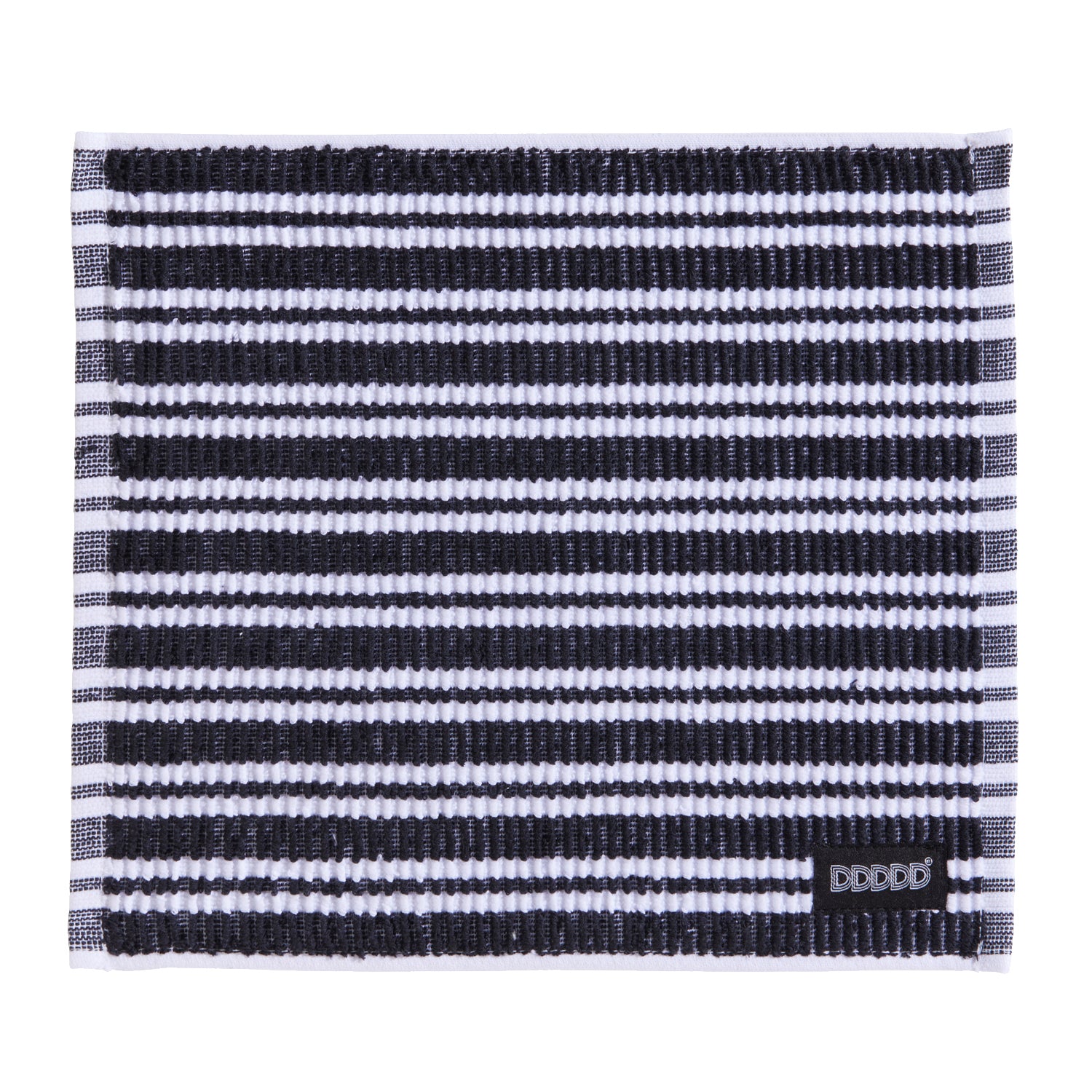 DDDDD vaatdoek Basic Clean - 30x30cm - Zwart gestreept - 4 stuks