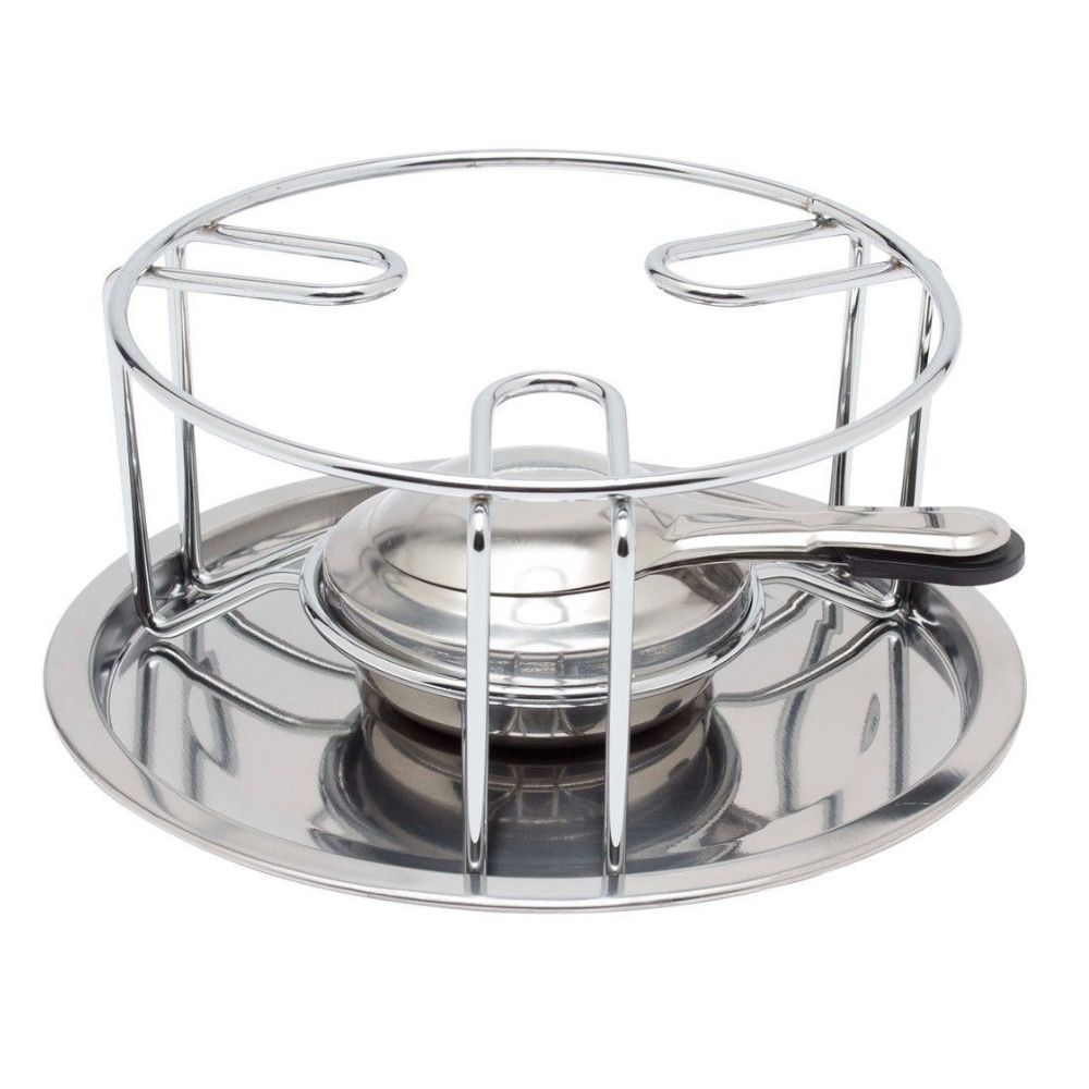 Orange85 Rechaud Standaard met Brander Chroom Warmhoudplaat Kaas Ch...