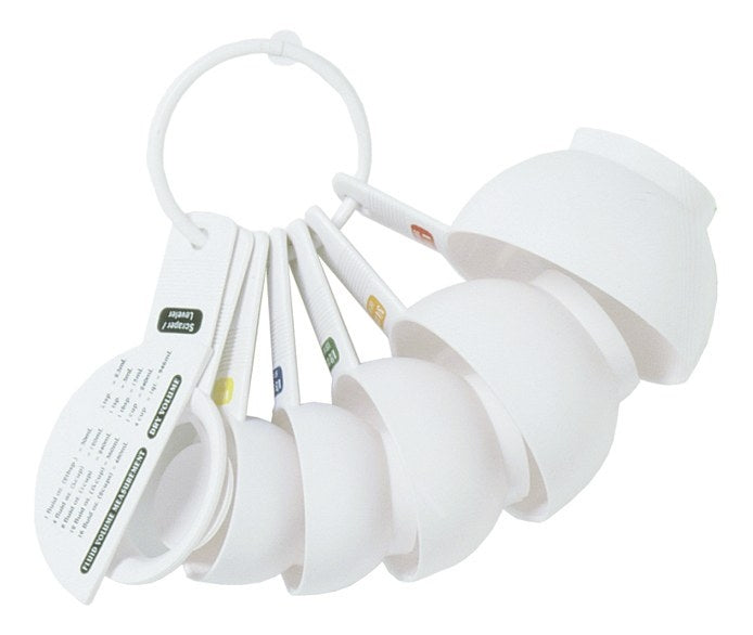 Maatlepel -en Cup set, Set van 7 Stuks, Kunststof, Wit - Tala