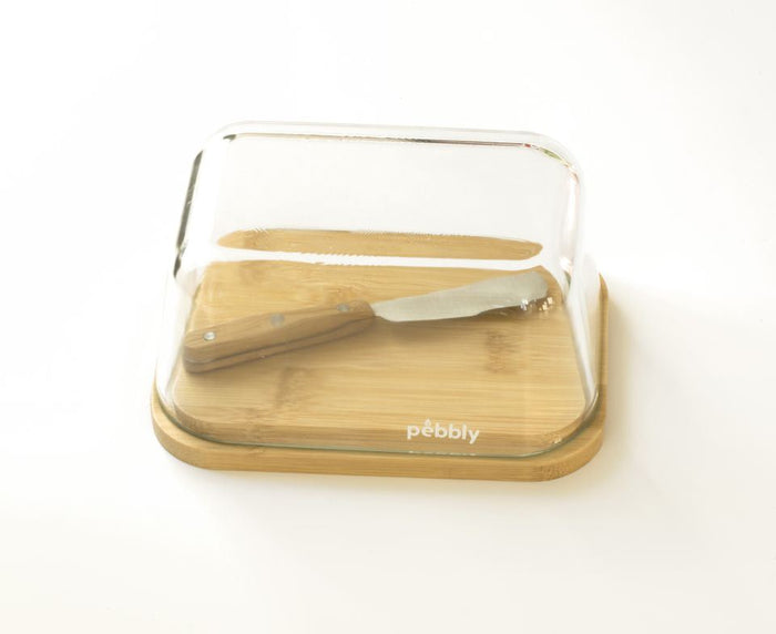 Botervloot met Botermesje, Bamboe - Pebbly