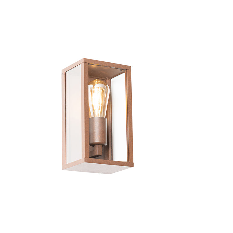 QAZQA Industriële wandlamp roestbruin 26 cm IP44  - Charlois