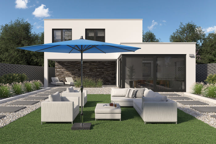 Platinum Riva stokparasol 2,7 m. rond - Wit