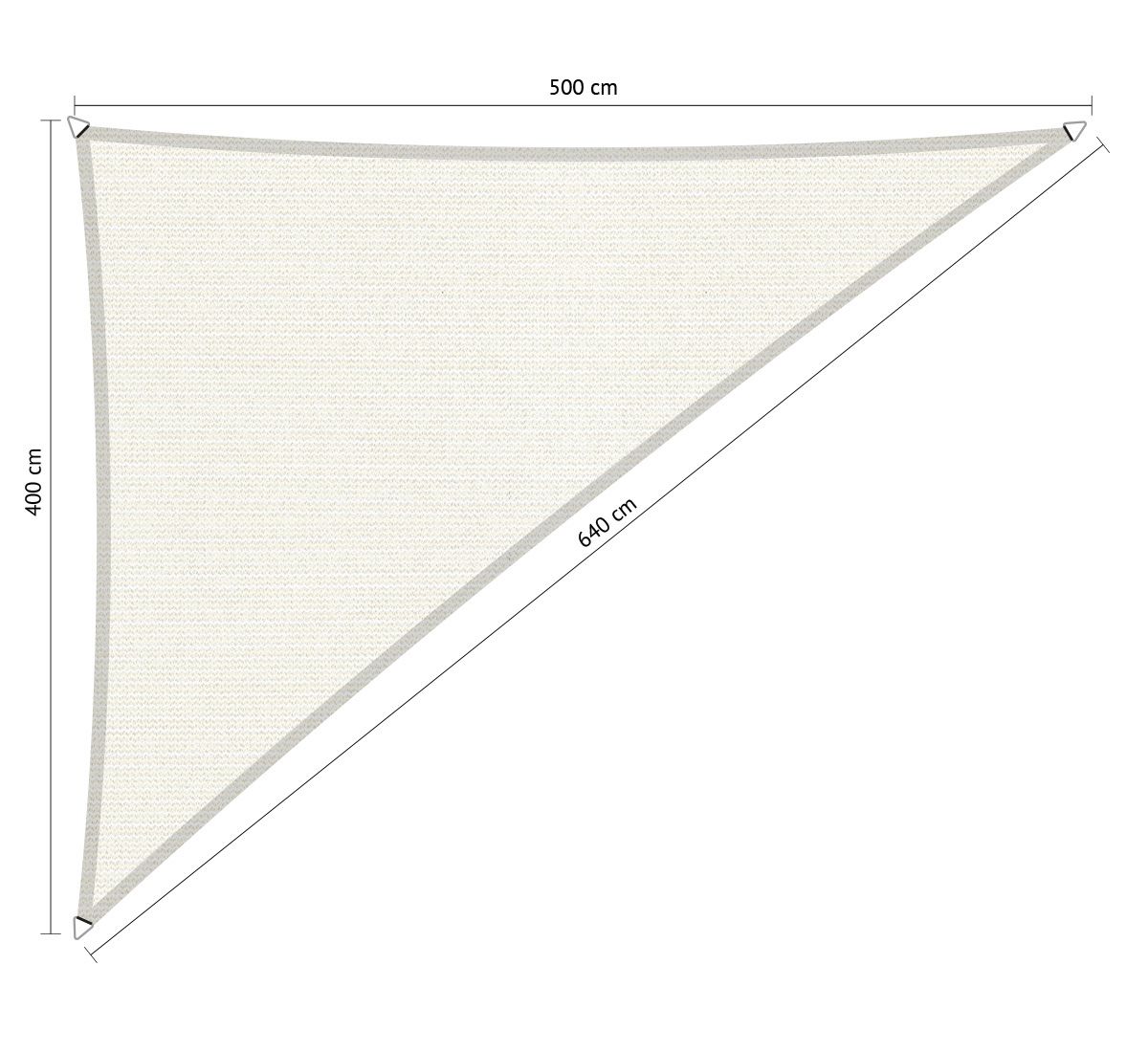 Shadow Comfort   90 graden driehoek 4x5x6,4m Arctic White