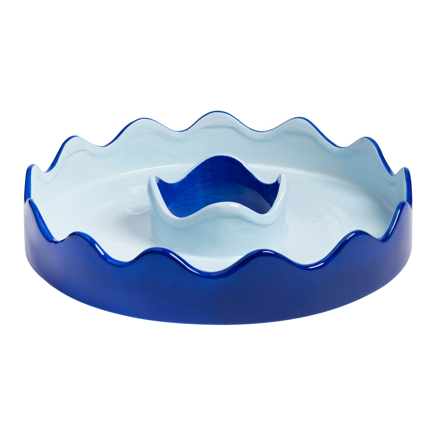 &k amsterdam Wiggle Schaal Ø 32 cm - Blauw