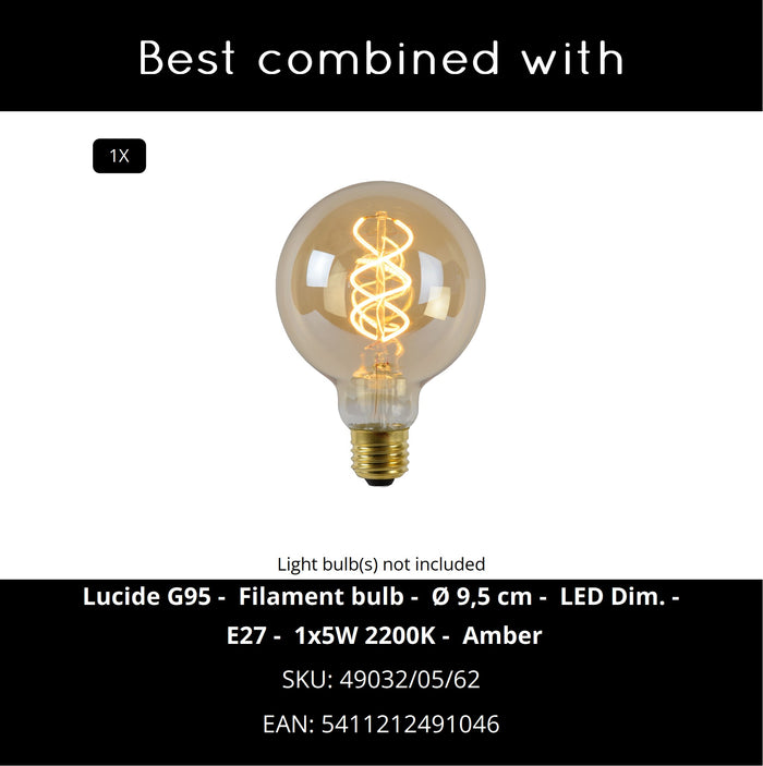 Lucide CIRCLE Wandlamp - Zwart