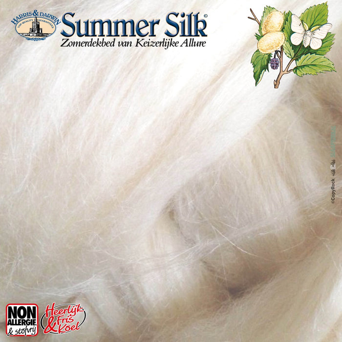 H&D Summer Silk Koel natuur zijde Zomer dekbed 140x200cm