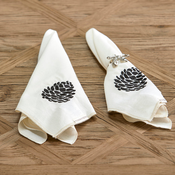 Riviera Maison Textielen servetten bruin - Dusty Pine Cone set van 2