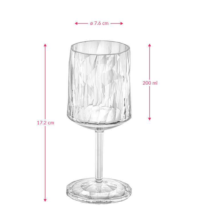 Wijnglas, 0.2 L, Set van 2, Organic, Transparant - Koziol | Club No. 9