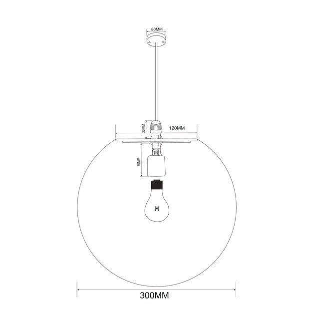 Maytoni - Buiten Hanglamp Erda Zwart Ø 30 cm  .