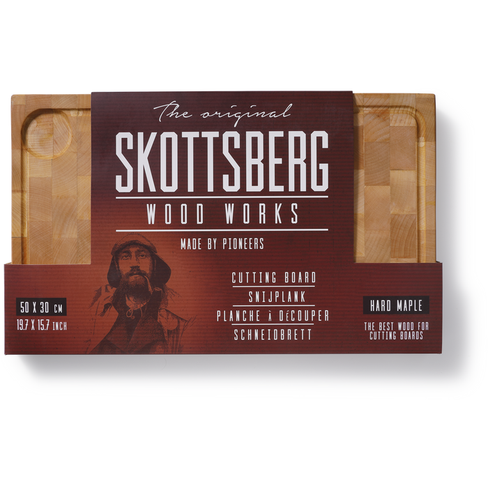 Skottsberg Snijplank met geul Wood Works 50 x 30 x 3.5 cm Hout Beige